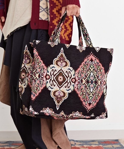 チャイハネ（チャイハネ）の「【チャイハネ】ギルダートートバッグ（トートバッグ・レディース・ブラック/ワイン・FREE）」の6枚目の写真