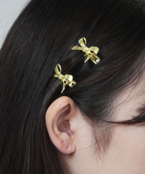リボン型ヘアピン アイボリー ブラック 楽天市場】リボン Y2K Y3K ヘアピン ボリューム レディース