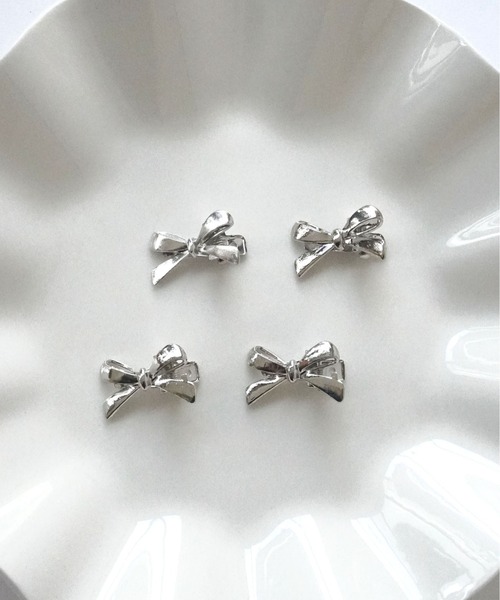 Port(ポート)の「【 Port / ポート 】 4個セット ミニ リボンモチーフ ヘアピン(ヘアピン・レディース・ゴールド/シルバー・FREE)」の7枚目の写真