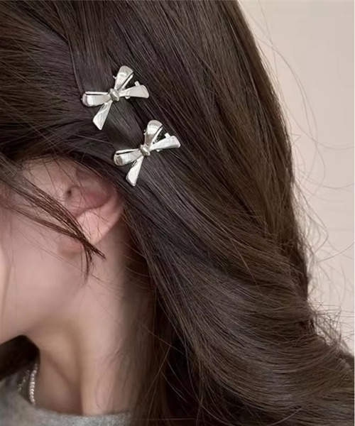 Port(ポート)の「【 Port / ポート 】 4個セット ミニ リボンモチーフ ヘアピン(ヘアピン・レディース・ゴールド/シルバー・FREE)」の10枚目の写真