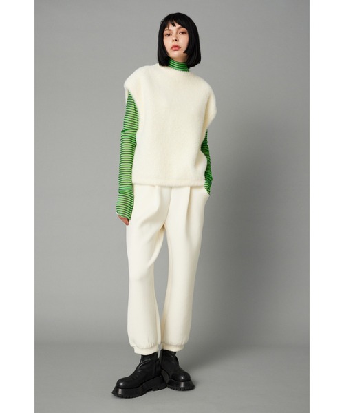 HeRIN.CYE（ヘリンドットサイ）の「Feels basic pants　　フィールズベーシックパンツ（スラックス・レディース・杢グレー/ブラック/ホワイト・38/36）」の6枚目の写真