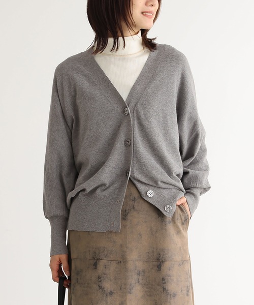 n'OrLABEL（ノアールレーベル）の「【機能素材】『ハイゲージドルマンニットカーディガン』（カーディガン/ボレロ・レディース・ブラウン/杢グレー/ブラック・2/1）」の3枚目の写真
