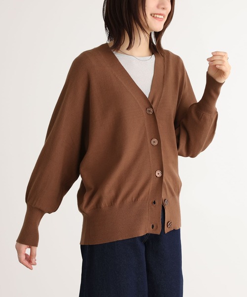 n'OrLABEL（ノアールレーベル）の「【機能素材】『ハイゲージドルマンニットカーディガン』（カーディガン/ボレロ・レディース・ブラウン/杢グレー/ブラック・2/1）」の14枚目の写真