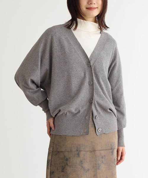 n'OrLABEL（ノアールレーベル）の「【機能素材】『ハイゲージドルマンニットカーディガン』（カーディガン/ボレロ・レディース・ブラウン/杢グレー/ブラック・2/1）」の4枚目の写真