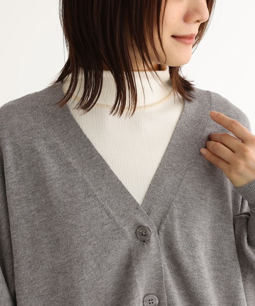 n'OrLABEL（ノアールレーベル）の「【機能素材】『ハイゲージドルマンニットカーディガン』（カーディガン/ボレロ・レディース・ブラウン/杢グレー/ブラック・2/1）」の22枚目の写真