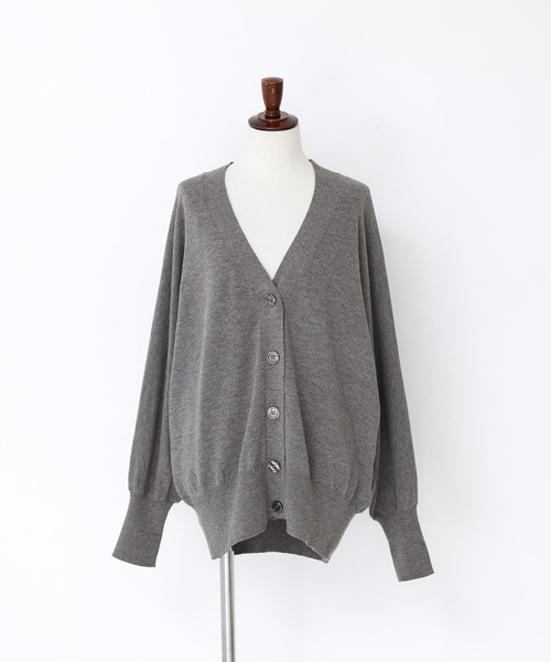 n'OrLABEL（ノアールレーベル）の「【機能素材】『ハイゲージドルマンニットカーディガン』（カーディガン/ボレロ・レディース・ブラウン/杢グレー/ブラック・2/1）」の5枚目の写真