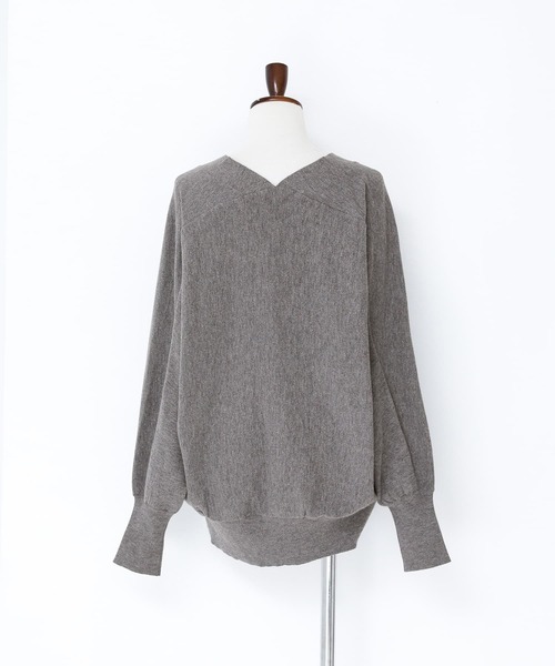 n'OrLABEL（ノアールレーベル）の「【機能素材】『ハイゲージドルマンニットカーディガン』（カーディガン/ボレロ・レディース・ブラウン/杢グレー/ブラック・2/1）」の7枚目の写真