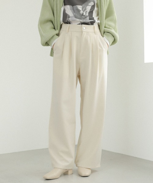 LEPSIM（レプシィム）の「とろみシャンブレーパンツ　148940（その他パンツ・レディース・ブラック/アイボリー/グレー/カーキ・FREE）」の2枚目の写真