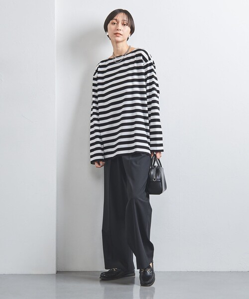 UNITED ARROWS（ユナイテッドアローズ）の「ボーダー＆ソリッド ロングスリーブ カットソー（Tシャツ/カットソー・レディース・ブラック/ロイヤルブルー/その他1・FREE）」の4枚目の写真