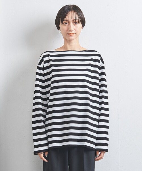 UNITED ARROWS（ユナイテッドアローズ）の「ボーダー＆ソリッド ロングスリーブ カットソー（Tシャツ/カットソー・レディース・ブラック/ロイヤルブルー/その他1・FREE）」の14枚目の写真