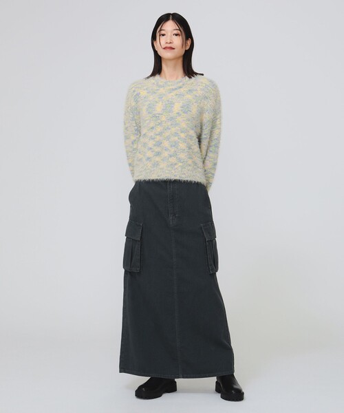 B:MING by BEAMS(ビーミングバイビームス)の「ミックス ニット(ニット/セーター・レディース・ブラウン系その他/イエロー/ネイビー・ONE SIZE)」の6枚目の写真