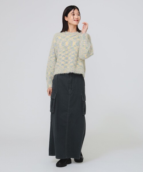 B:MING by BEAMS(ビーミングバイビームス)の「ミックス ニット(ニット/セーター・レディース・ブラウン系その他/イエロー/ネイビー・ONE SIZE)」の8枚目の写真