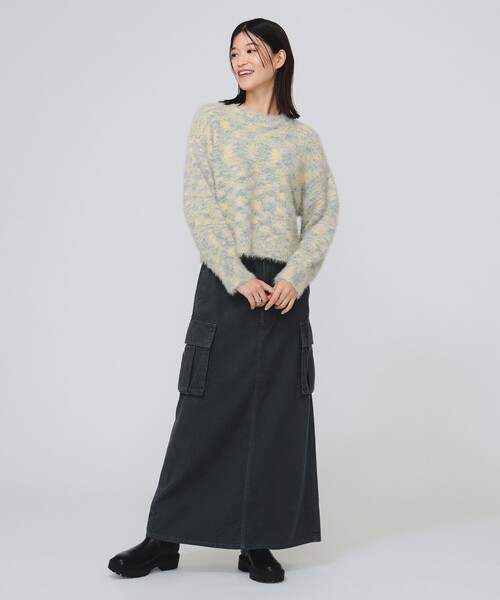 B:MING by BEAMS(ビーミングバイビームス)の「ミックス ニット(ニット/セーター・レディース・ブラウン系その他/イエロー/ネイビー・ONE SIZE)」の9枚目の写真