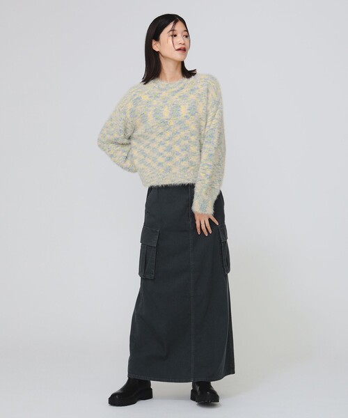 B:MING by BEAMS(ビーミングバイビームス)の「ミックス ニット(ニット/セーター・レディース・ブラウン系その他/イエロー/ネイビー・ONE SIZE)」の10枚目の写真