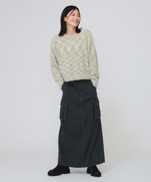 B:MING by BEAMS(ビーミングバイビームス)の「ミックス ニット(ニット/セーター・レディース・ブラウン系その他/イエロー/ネイビー・ONE SIZE)」の11枚目の写真