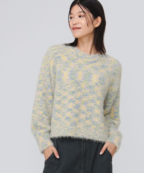 B:MING by BEAMS(ビーミングバイビームス)の「ミックス ニット(ニット/セーター・レディース・ブラウン系その他/イエロー/ネイビー・ONE SIZE)」の12枚目の写真