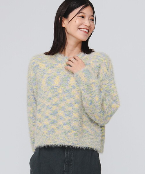 B:MING by BEAMS(ビーミングバイビームス)の「ミックス ニット(ニット/セーター・レディース・ブラウン系その他/イエロー/ネイビー・ONE SIZE)」の13枚目の写真