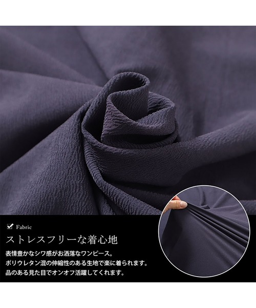 GOLDJAPAN(ゴールドジャパン)の「楊柳ウエストドロストシャツワンピース【大きいサイズ対応】(シャツワンピース・レディース・グレー/ブラック・LL/3L/4L/5L)」の7枚目の写真