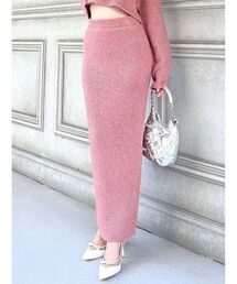 RESEXXY | グリッターIラインニットスカート【セットアップ着用可能】(スカート)