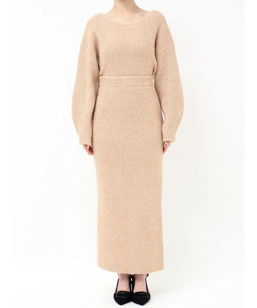 RESEXXY（リゼクシー）の「グリッターIラインニットスカート【セットアップ着用可能】（スカート・レディース・ピンク/オレンジ/ブラック/ブルー・FREE）」の15枚目の写真