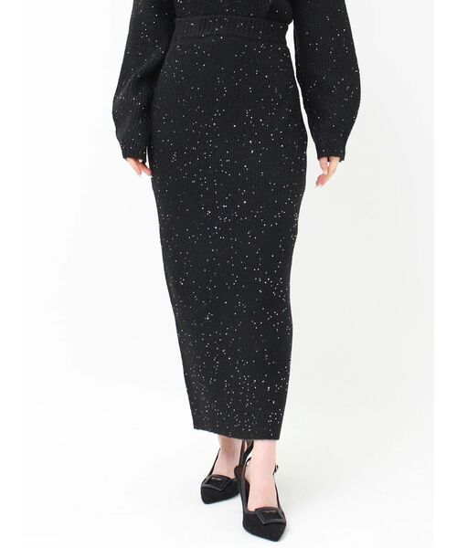 RESEXXY（リゼクシー）の「グリッターIラインニットスカート【セットアップ着用可能】（スカート・レディース・ピンク/オレンジ/ブラック/ブルー・FREE）」の20枚目の写真