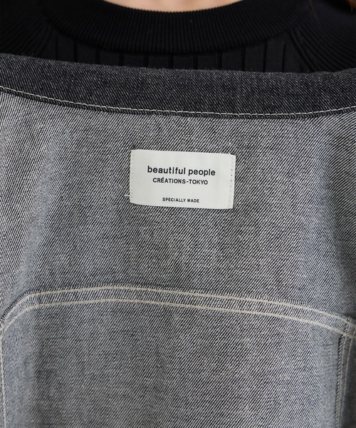 beautiful people（ビューティフルピープル）の「【beautiful people/ビューティフルピープル】double-end lefthand twill 2nd D-blouson/ダブルエンドデニムジャケット（デニムジャケット・レディース・ブラック・36/38）」の13枚目の写真