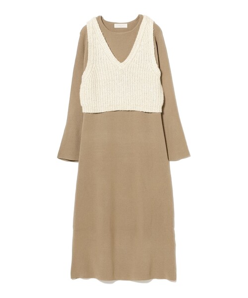 B:MING by BEAMS(ビーミングバイビームス)の「スパンコール ニット ビスチェ × ニットワンピース セット(ワンピース・レディース・ブラウン系その他/ブラック・ONE SIZE)」の17枚目の写真