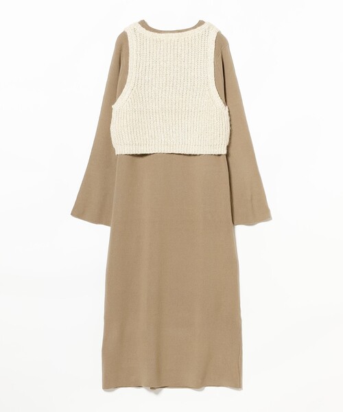 B:MING by BEAMS(ビーミングバイビームス)の「スパンコール ニット ビスチェ × ニットワンピース セット(ワンピース・レディース・ブラウン系その他/ブラック・ONE SIZE)」の21枚目の写真