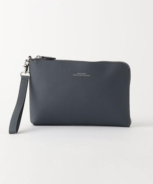 green label relaxing(グリーンレーベルリラクシング)の「【WEB限定】CIBO レザーライク フラット ポーチ M クラッチバッグ(クラッチバッグ・メンズ・ネイビー/ブラック/グレー・FREE)」の10枚目の写真