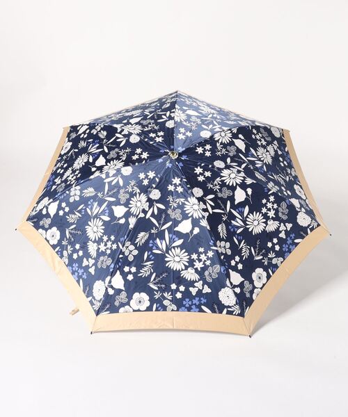 簡単開閉 折りたたみ傘 花柄 サテンプリント（折りたたみ傘