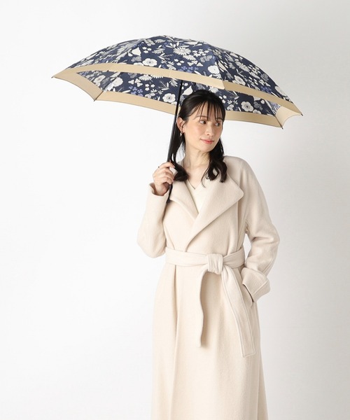 簡単開閉 折りたたみ傘 花柄 サテンプリント（折りたたみ傘