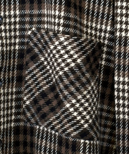 Starting Over（スターティングオーバー）の「Vintage-like collar corduroy check flannel shirt/ヴィンテージライク 襟コーデュロイ フランネル チェックシャツ（シャツ/ブラウス・メンズ・ブラック/ブラウン/ネイビー/グレー・M/L）」の7枚目の写真