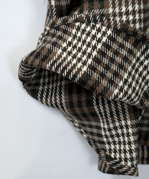 Starting Over（スターティングオーバー）の「Vintage-like collar corduroy check flannel shirt/ヴィンテージライク 襟コーデュロイ フランネル チェックシャツ（シャツ/ブラウス・メンズ・ブラック/ブラウン/ネイビー/グレー・M/L）」の10枚目の写真