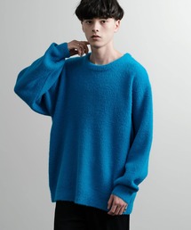 メンズのニット/セーター（ブルー・ネイビー/青色系・クルー