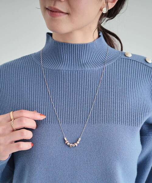 SHOO・LA・RUE（シューラルー）の「◆メッキスライダーネックレス（ネックレス・レディース・ブロンズ/ピンクゴールド/ゴールド/シルバー・00）」の5枚目の写真