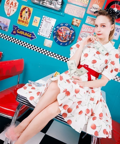 mellfy memory チェリーワンピース Sweet magic cherry ワンピース – mellfy memory