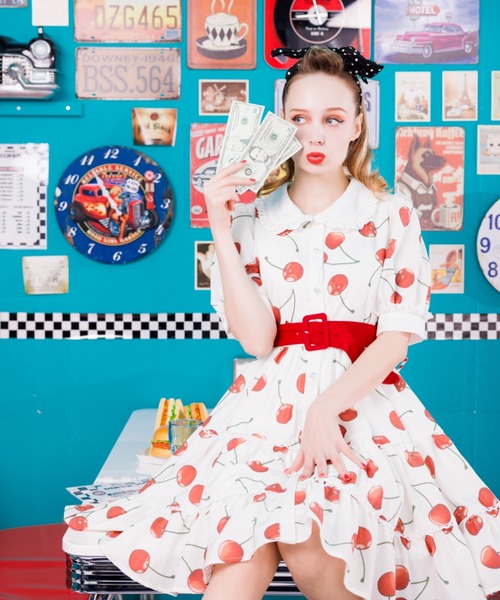 mellfy memory チェリーワンピース mellfy memory チェリーワンピース Sweet cherry long