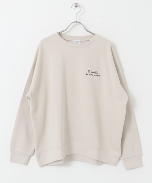 URBAN RESEARCH DOORS（アーバンリサーチドアーズ）の「ワンポイント刺繍スウェット（スウェット・レディース・チャコールグレー/ベージュ系その他・MEDIUM）」の10枚目の写真