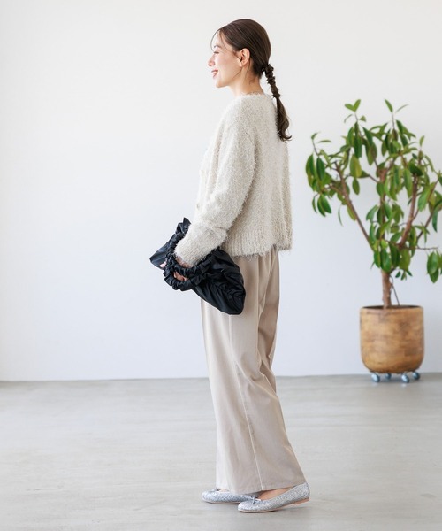 LAKOLE（ラコレ）の「ギャザー2WAYミニショルダーバッグ / 161575（ショルダーバッグ・レディース・シルバー/ライトベージュ/ブラック・FREE）」の4枚目の写真