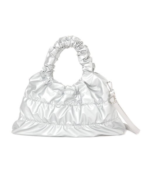 LAKOLE（ラコレ）の「ギャザー2WAYミニショルダーバッグ / 161575（ショルダーバッグ・レディース・シルバー/ライトベージュ/ブラック・FREE）」の7枚目の写真