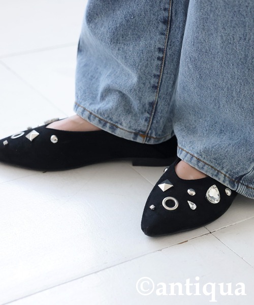antiqua(アンティカ)の「スエードパンプス(パンプス・レディース・ブラック/レッド/ブルー・M/S/LL/L)」の6枚目の写真