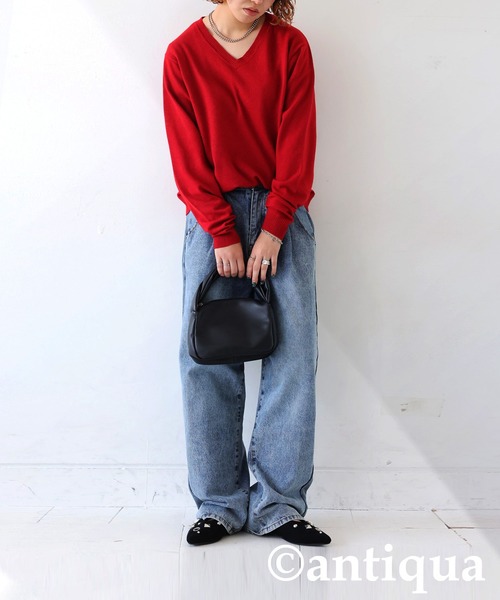 antiqua(アンティカ)の「スエードパンプス(パンプス・レディース・ブラック/レッド/ブルー・M/S/LL/L)」の5枚目の写真