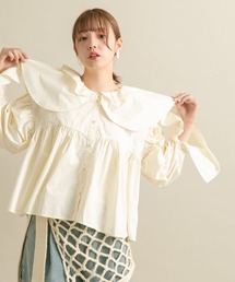 KBF | ダブルフリルカラーブラウス(シャツ/ブラウス)