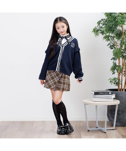 algy(アルジー)の「ラウンドラッププリーツスカパン(スカート・キッズ・ブラック/ブラウン/グリーン・XXX-SMALL/XX-SMALL/X-SMALL/MEDIUM/SMALL)」の4枚目の写真