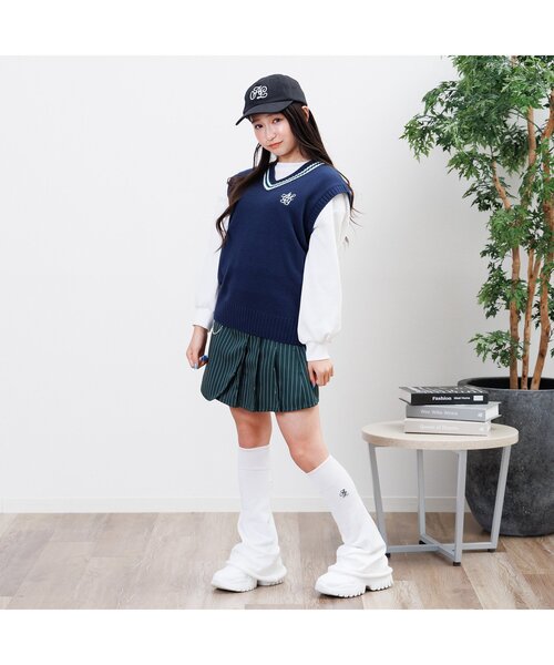 algy(アルジー)の「ラウンドラッププリーツスカパン(スカート・キッズ・ブラック/ブラウン/グリーン・XXX-SMALL/XX-SMALL/X-SMALL/MEDIUM/SMALL)」の6枚目の写真