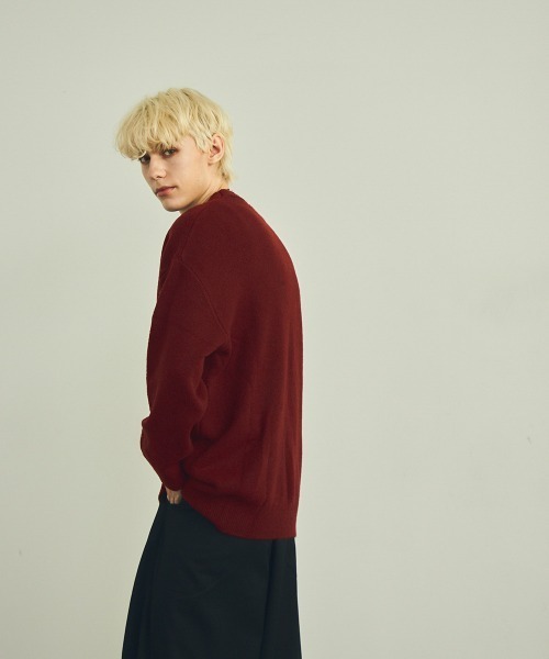 Shoowtime（ショウタイム）の「ルーズシルエットクルーネックニットセーター（ニット/セーター・メンズ・グレー/ブラック/ベージュ/バーガンディー・LARGE/MEDIUM/X-LARGE/SMALL）」の17枚目の写真