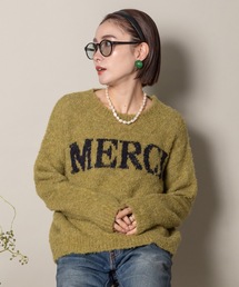 MHBG TOKYO | MERCI シャギーロゴニット(ニット/セーター)