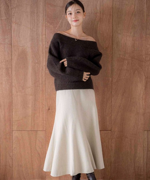 【セール】メランジ調トルネードスカート（スカート）｜Noela（ノエラ）