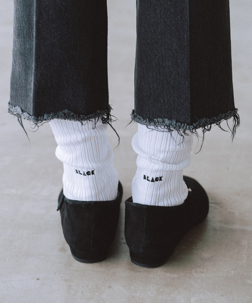 IENA（イエナ）の「BLACK ソックス（ソックス/靴下・レディース・ブラック/ホワイト・FREE）」の8枚目の写真
