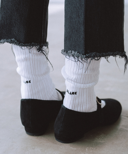IENA（イエナ）の「BLACK ソックス（ソックス/靴下・レディース・ブラック/ホワイト・FREE）」の9枚目の写真